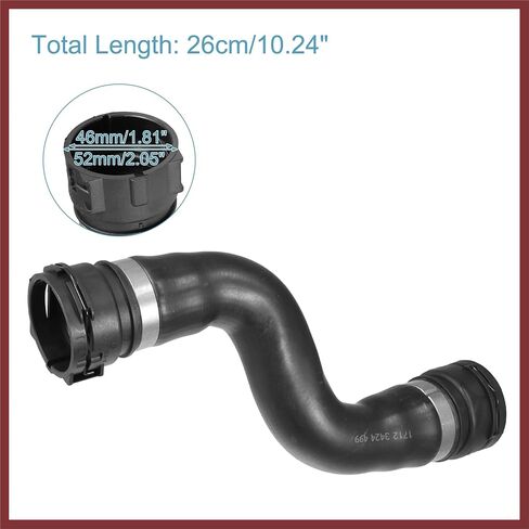 Engine Radiator Coolant Heater Hose Engine Water Pipe Fit for BMW X3 3.0si 3.0L L6 - Gas 2007-2008 No.17123424499- Pack of 1 Replace Parts in Saudi Arabia
