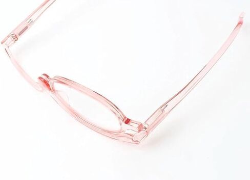 VICCI Makeup Reading Glasses | Cosmetic Readers Flip Up Lens Magnifying Eyeglasses for Women | Dual-Purpose Functionality, Lightweight Makeup Glasses Offering Distortion-Free Vision +4 | Pink in Saudi Arabia