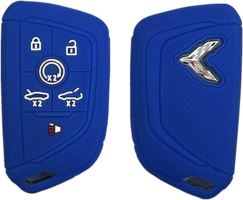 حافظة مفاتيح Key-Fob Shell لـ Corvette C8 - متوافقة مع مفتاح التحكم عن بعد الذكي Corvette C8، سيليكون ممتاز لحماية مفتاح السيارة (ألياف الكربون، 7 أزرار) in Kuwait