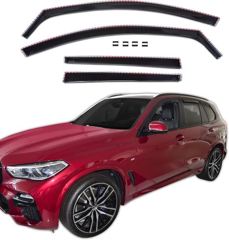 في قناة Rain Guards for Car Windows 2019-2025 BMW X5 (G01) ، انحرافات تنفيس النافذة المتينة ، Fit Custom ، All Weather 4 PCS. in Saudi Arabia
