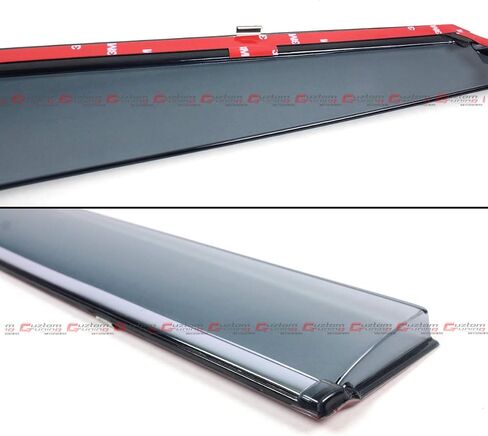 Premium chrome trim clip-on window fisor rain guard deflector wind diflector مع 2013-2021 infiniti qx60 jx35 in Saudi Arabia