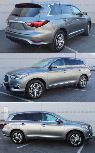 Premium chrome trim clip-on window fisor rain guard deflector wind diflector مع 2013-2021 infiniti qx60 jx35 in Saudi Arabia