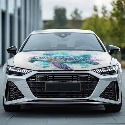 Boho Style Car Hood Cover Floral Flowers Blossom Outdoor Foldable Protective Cover for Car Hood Cover Protector,Gift for Women in Saudi Arabia