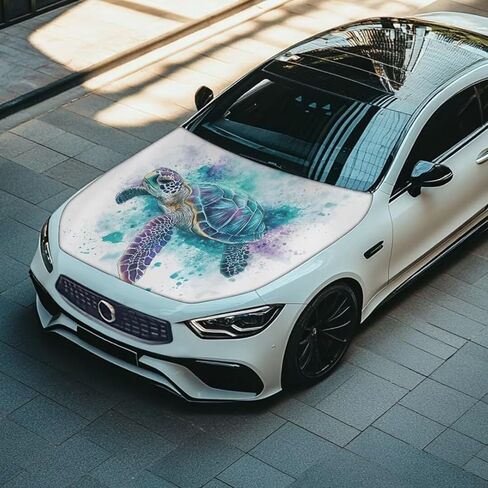 Boho Style Car Hood Cover Floral Flowers Blossom Outdoor Foldable Protective Cover for Car Hood Cover Protector,Gift for Women in Saudi Arabia