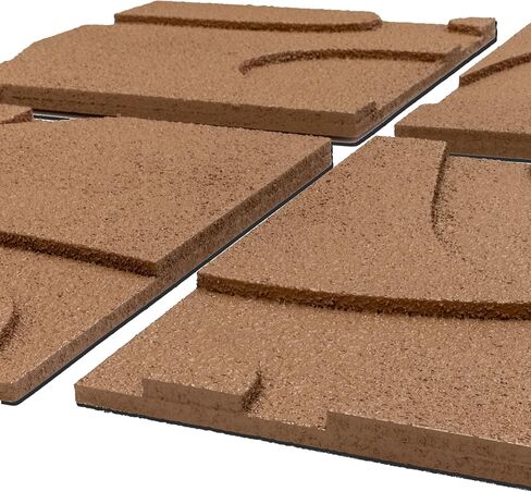 OIUYTOH Set of 4 Textured Plaster Wall Art 3D Relief Beige Wall Decoration Painting Handmade Geometric Abstract Shapes For Modern Home Living Room Bedroom Office Hotel 12 x 12 Inches x 4 Pieces in Kuwait