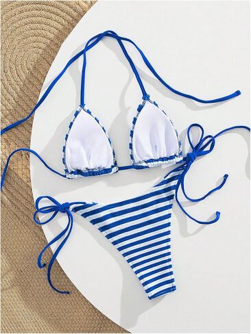Soly Hux Women Women's Halter Triangle Swimsuit Sids Side Side Bikini Set 2 قطعة بدلة السباحة in Saudi Arabia
