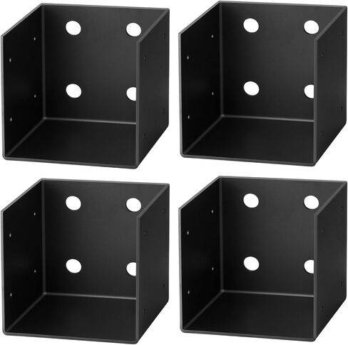 2 Pcs 6x6 Black Pergola Wall Mount Bracket,Thickness 3mm Roof Joist Hangers in Kuwait