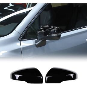 Door Rear View Mirror Cover Compatible with Subaru Forester 2019+/Outback,Legacy 2018-2020/XV 2019-2022, ABS Side Door Rearview Mirror Cover Protective Trim Cap, 2PCS (Bright Black) in Saudi Arabia