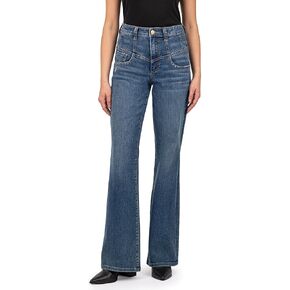 KUT from the Kloth Women's Ana High-Rise Flare-Front Yoke in Deluxe in Saudi Arabia
