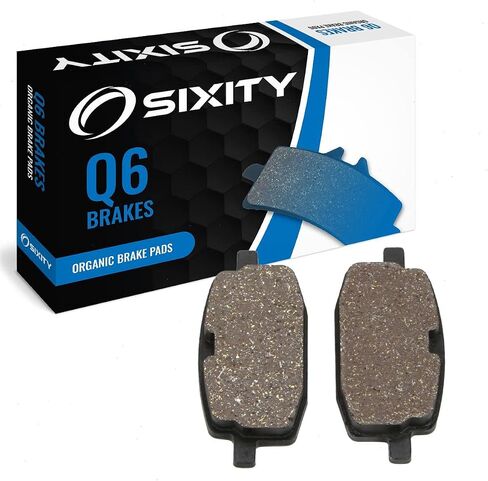 Sixity Q6 Front Organic Brake Pads compatible with Yamaha YW50 Zuma P R S T X Y Z A 2002-2005 Complete Set in Saudi Arabia