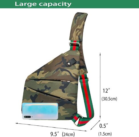 حقيبة حبال صغيرة من Dyalsa للنساء ، Canvas Fanny Pack Crossbody Bags Coasouflage Bag مع حزام in Kuwait