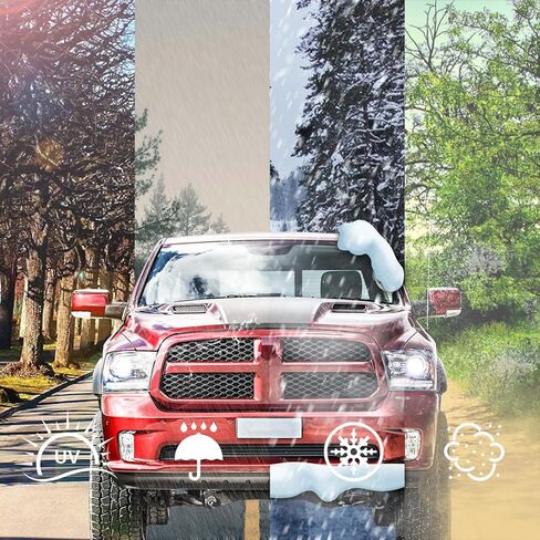 غطاء قابلة للسحب من سرير الشاحنة Tonneau للفترة 2009-2025 Rambox 1500 (5'7 "/68.4" سرير) قفل قفل سرير الشاحنة القابلة للسحب in Kuwait