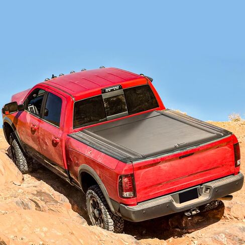 غطاء قابلة للسحب من سرير الشاحنة Tonneau للفترة 2009-2025 Rambox 1500 (5'7 "/68.4" سرير) قفل قفل سرير الشاحنة القابلة للسحب in Kuwait