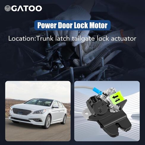 قفل الجذع الخلفي البوابة فتحة الباب الخلفي قفل محرك Lattgate ملاءمة لعام 2015 2015 2017 Hyundai Sonata 1.6L 2.0L 5.4L مع استبدال الكابل ، استبدل 81230-C1010 81230C1010 in Saudi Arabia