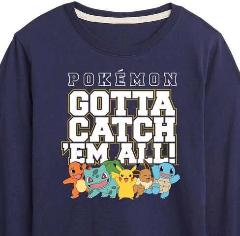 الملابس الهجينة - Pokémon Gotta Catch 'Em All - Kids Long Sleeve Graphic T -Shirt in Saudi Arabia