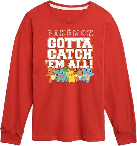 HYBRID APPAREL - Pokémon Gotta Catch 'Em All - Kids Long Sleeve Graphic T-Shirt in Saudi Arabia
