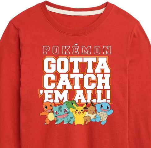 HYBRID APPAREL - Pokémon Gotta Catch 'Em All - Kids Long Sleeve Graphic T-Shirt in Saudi Arabia