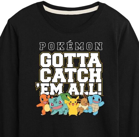 HYBRID APPAREL - Pokémon Gotta Catch 'Em All - Kids Long Sleeve Graphic T-Shirt in Saudi Arabia