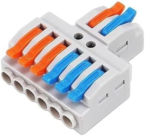 25Pcs Mini Wire Connectors, DIY Splicing into 4/6/8/9/10 Way Butt Terminal Block Connectors,1 in 2 Out DIY Mini Splicing Compact Splitter Terminal Block Electrical Connectors, 24-12 AWG in Saudi Arabia