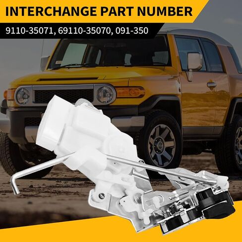 Tailgate Lock Actuator Trunk Latch Compatible with FJ Cruiser 2007-2014 Back Door Lock Assembly 69110-35071 69110-35070 091-350 Rear Trunk Latches Replace in Saudi Arabia