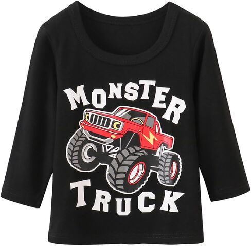 Truck Shirts Kids Toddler Boys Long Sleeve T Shirt Construction in Kuwait