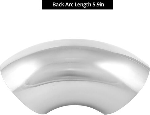 Qwork 4 Pack 2.5 بوصة 90 ° MAIDREL BEND ELBOW ، 16GA WALL 304 أنابيب العادم من الفولاذ المقاوم للصدأ للأنابيب العادم لأنظمة العادم والمدخول in Saudi Arabia
