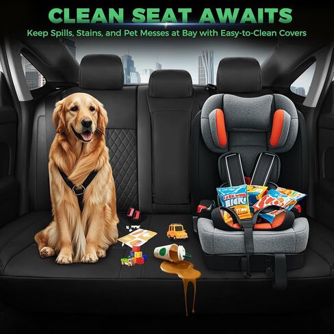 for Honda Civic Leather Seat Covers, Sedan LX 2022-2025, Sport 2022-2024, Custom Fit Car Seat Cover Full Set, Waterproof Accessories, Black Blue (Solid Bench Seats- W/O Rear Armrest) in Saudi Arabia