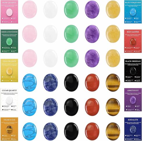 30pcs Heart Stones Bulk Heart Shaped Rocks Stones Natural Hearts Healing Crystals Gemstones Set Bulk Love Stone Balancing Chakra Reiki Meditation Gifts for Women in Saudi Arabia