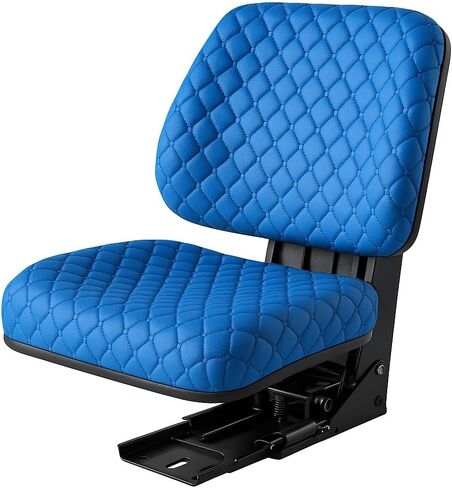 Heavy Duty Tractor Seat Cover Durable Impertex Quilting for Tractors & Forklifts, Lawn Mower (Black Leather-Red Stitched) in Saudi Arabia