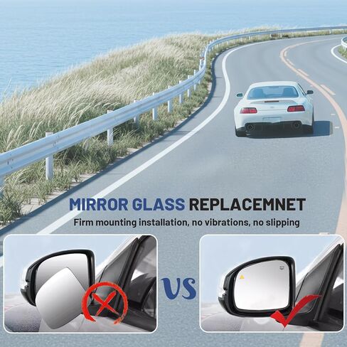 Passenger Right Side Mirror Glass - Compatible with Honda & Acura Vehicles - Civic 2022-2025, Integra 2022-2025, with Heated/Blind Spot Detection, without Auto Dimmig, Replace# 76203T20A21 in Kuwait