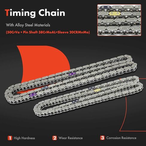A-Premium Engine Timing Chain Kit with Water Pump Compatible with Chevrolet, GMC & Buick Cars - Equinox 2011-2017, Malibu, Impala, Captiva Sport, Orlando, Terrain, LaCrosse, Verano, Regal - 2.4L in Saudi Arabia