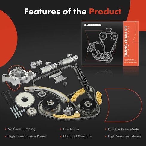 A-Premium Engine Timing Chain Kit with Water Pump Compatible with Chevrolet, GMC & Buick Cars - Equinox 2011-2017, Malibu, Impala, Captiva Sport, Orlando, Terrain, LaCrosse, Verano, Regal - 2.4L in Saudi Arabia