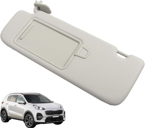 Left Driver Side Sun Visor w/LED Lit and Makeup Mirro Replacement for Honda Pilot 2009-2015 Replacement Sunshade 83280-SZA-A01ZA Gray in Saudi Arabia