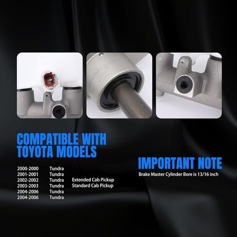 HiSport 472010C010 Brake Master Cylinder with Reservoir and Cap Compatible with Toyota Vehicles Tundra 2000 2001 2002 2003 2004 2005 2006 Replacement for 472010C011, 472010C012 SKM630126 M630126 in Saudi Arabia