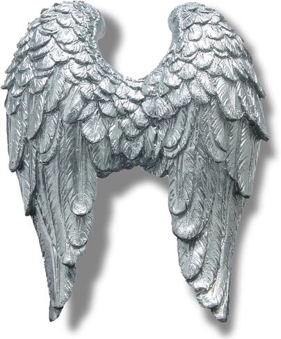 AMOIENSIS Angel Wings Wall Art Sculpture for Front Door Porch Living Room Wall Decoration, 6 inch Vintage Accent Wall Hanging Wall Mount Statue Resin 3D Wall Art Sculpture Gold in Saudi Arabia