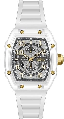 invicta Racing Men 48.5mm البلاستيك الذهب + أبيض أبيض + رمادي DIAL VH61 QUARTZ in Kuwait
