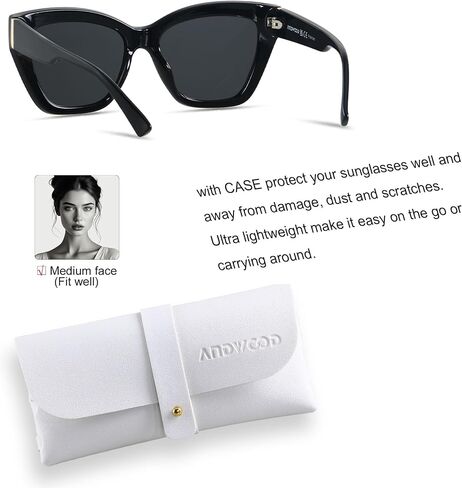 ANDWOOD Trendy Cute Cat Eye Polarized Sunglasses for Women Fashion Cateye Sunnies Lentes de sol para mujer in Kuwait