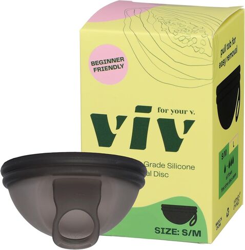 Viv For Your V Menstrual Disc Starter Kit | 1 Small Menstrual Disc, 1 Gel Wash, 1 Travel Pouch, & 1 Starter Guide | Beginner Friendly | Medical Grade Silicone Period Disc with Ring for Easy Removal in Saudi Arabia
