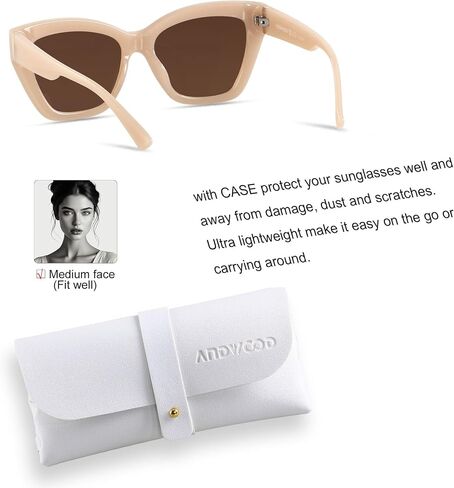 ANDWOOD Trendy Cute Cat Eye Polarized Sunglasses for Women Fashion Cateye Sunnies Lentes de sol para mujer in Kuwait