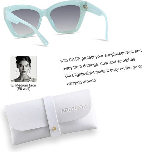 ANDWOOD Trendy Cute Cat Eye Polarized Sunglasses for Women Fashion Cateye Sunnies Lentes de sol para mujer in Kuwait