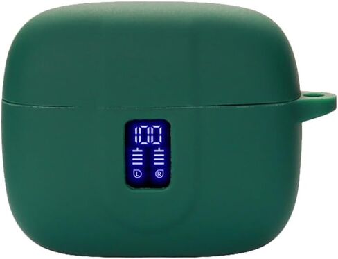 Silicon Case Cover Compatible with TAGRY X08 and ZIUTY A1 Wireless Earbuds, Protective Case with Keychain, with Window for LED Display, Luminescent Green in Kuwait