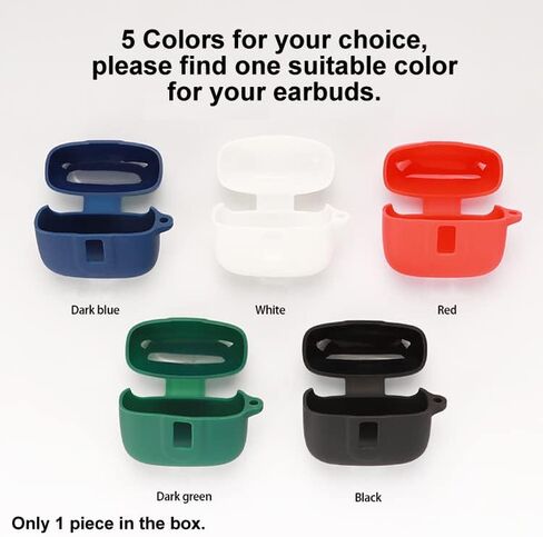 Silicon Case Cover Compatible with TAGRY X08 and ZIUTY A1 Wireless Earbuds, Protective Case with Keychain, with Window for LED Display, Luminescent Green in Kuwait