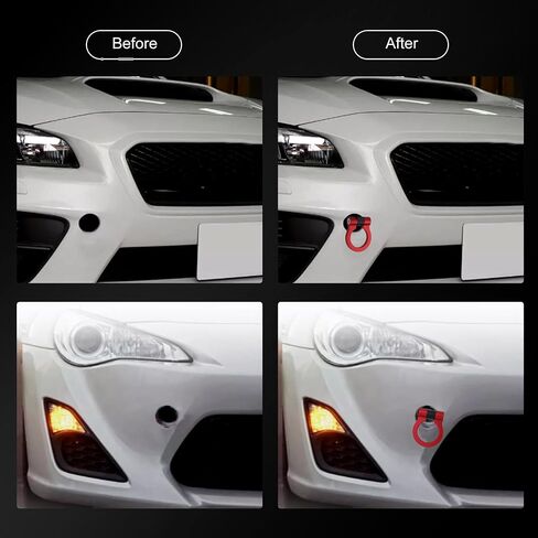WRX Racing Tow Hook,IS2303 Front Tow Hook Ring Tow Eye Billet Aluminum Red Tow Hook for BRZ/Impreza/WRX/STi(Red) in Saudi Arabia
