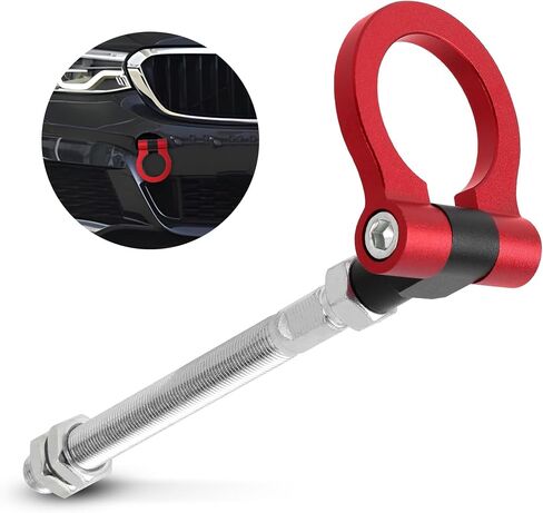 WRX Racing Tow Hook,IS2303 Front Tow Hook Ring Tow Eye Billet Aluminum Red Tow Hook for BRZ/Impreza/WRX/STi(Red) in Saudi Arabia