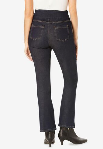 Woman Within Plus Size Petite Flex-Fit Pull-On Bootcut Denim Jean in Saudi Arabia