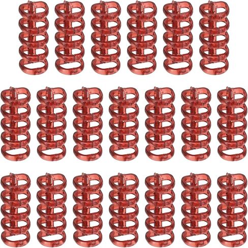PATIKIL 5-Ring Binding Rings, 1.61"x 0.59"20 Pack Plastic Round Loose-Leaf Rings Comb Folio Binder for Notebook Album and Office Supplies, Transparent Blue in Saudi Arabia