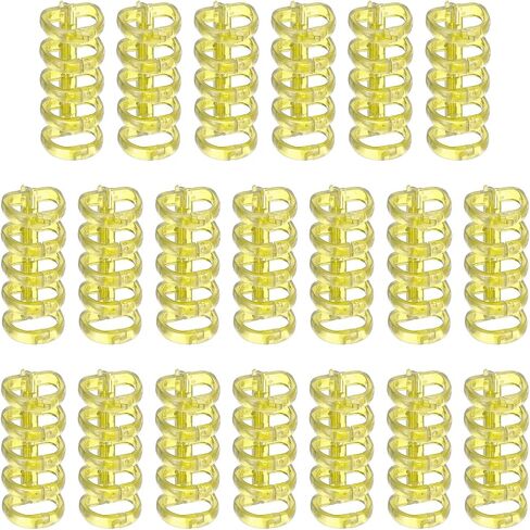 PATIKIL 5-Ring Binding Rings, 1.61"x 0.59"20 Pack Plastic Round Loose-Leaf Rings Comb Folio Binder for Notebook Album and Office Supplies, Transparent Blue in Saudi Arabia