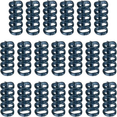 PATIKIL 5-Ring Binding Rings, 1.61"x 0.59"20 Pack Plastic Round Loose-Leaf Rings Comb Folio Binder for Notebook Album and Office Supplies, Transparent Blue in Saudi Arabia