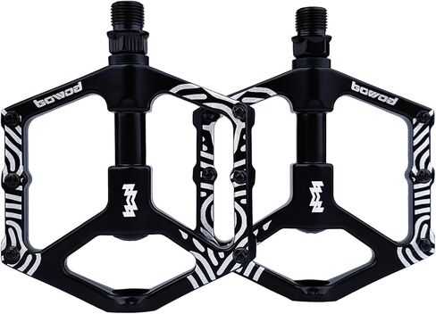 دواسات دراجة الطريق غير قابلة للتخطي، دواسات دراجات من الألومنيوم بدون مشبك، دواسات MTB خفيفة الوزن مسطحة مع محور فضي 9/16 بوصة، دواسات دراجة جبلية للشباب مع 12 دبابيس لدواسات دراجة ثلاثية العجلات لركاب المدينة in Kuwait