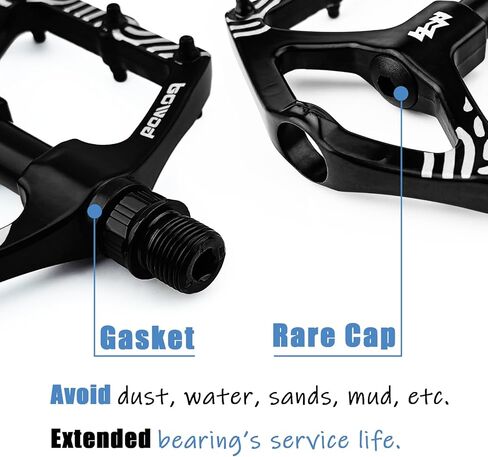 دواسات دراجة الطريق غير قابلة للتخطي، دواسات دراجات من الألومنيوم بدون مشبك، دواسات MTB خفيفة الوزن مسطحة مع محور فضي 9/16 بوصة، دواسات دراجة جبلية للشباب مع 12 دبابيس لدواسات دراجة ثلاثية العجلات لركاب المدينة in Kuwait